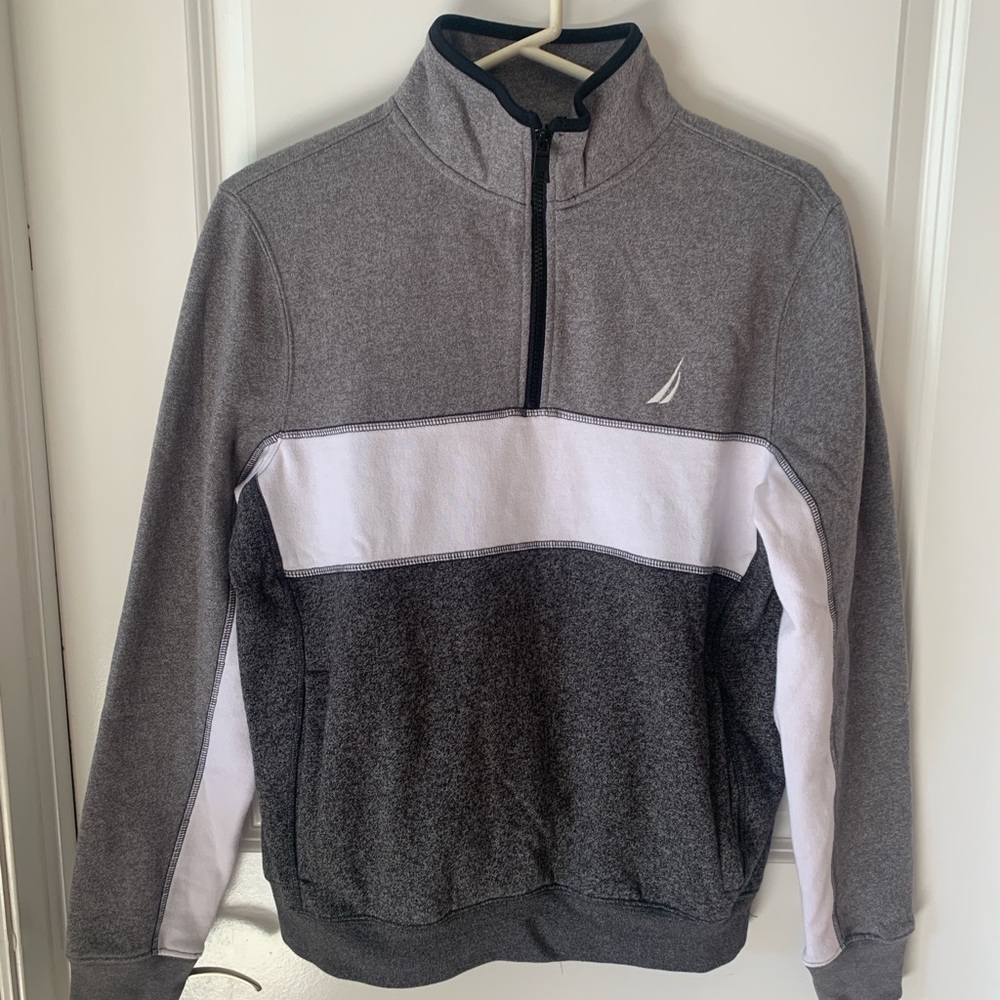 Nautica Men's Color-block Quarter-Zip Sweatshirt